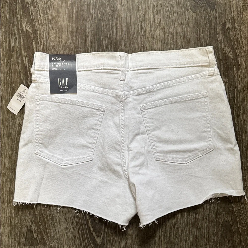 GAP Classic White Stretch Denim Shorts